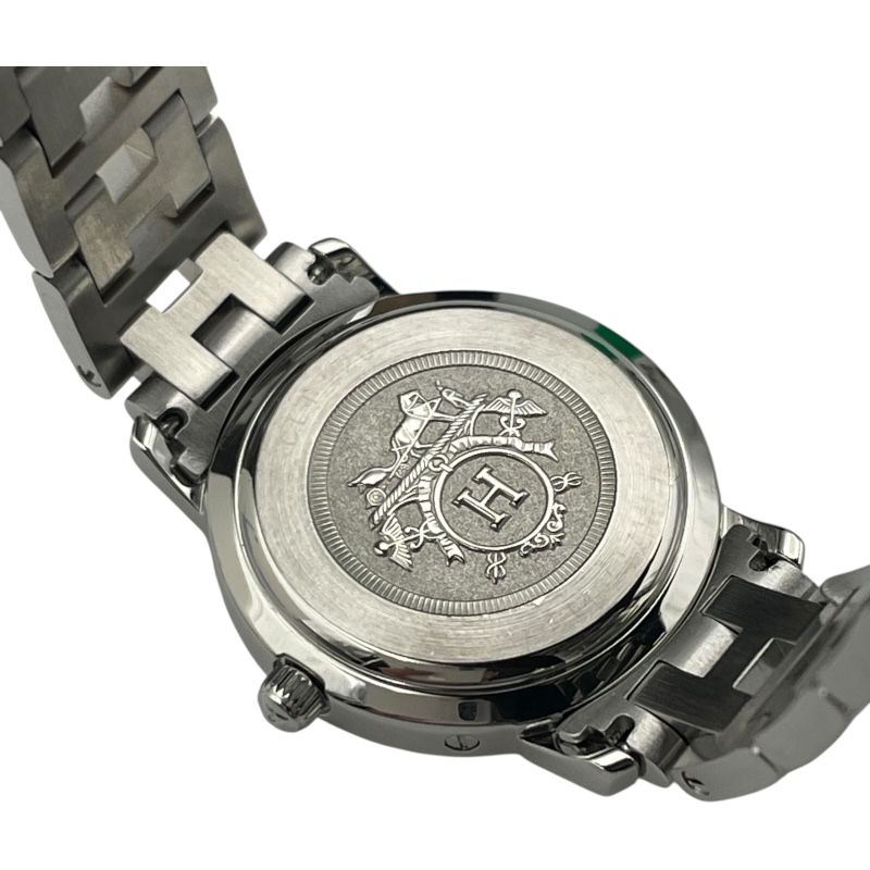 エルメス HERMES クリッパー CL 4.220 ブラック GP SS クオーツ レディース 腕時計