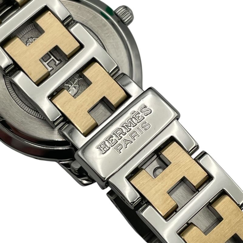  エルメス HERMES クリッパー CL 4.220 ブラック GP SS クオーツ レディース 腕時計 その他 時計