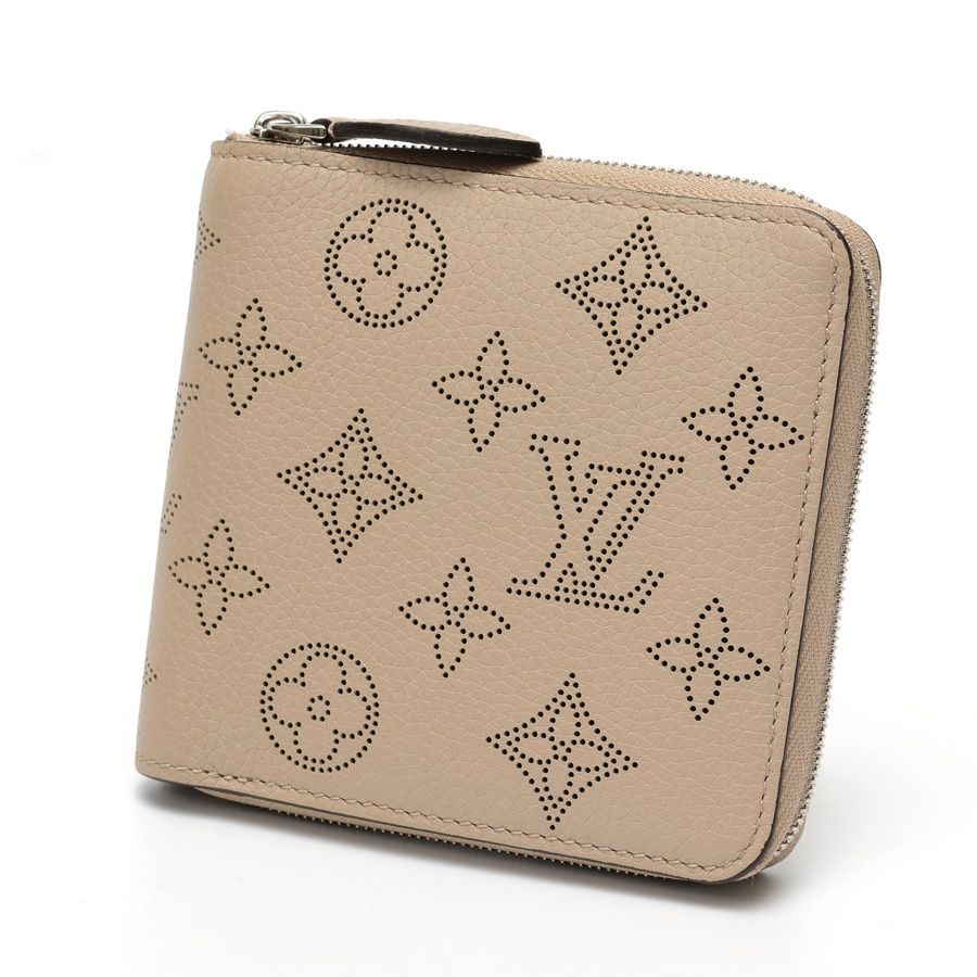 ルイヴィトン LOUIS VUITTON ジッピー コンパクト ウォレット M 81558 マヒナ ガレ グレージュ系 商品番号 RI-159630