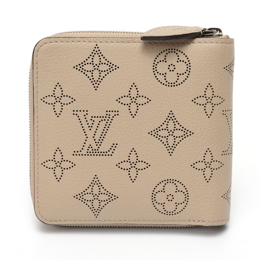 ルイヴィトン LOUIS VUITTON ジッピー コンパクト ウォレット M 81558 マヒナ ガレ グレージュ系 商品番号 RI-159630