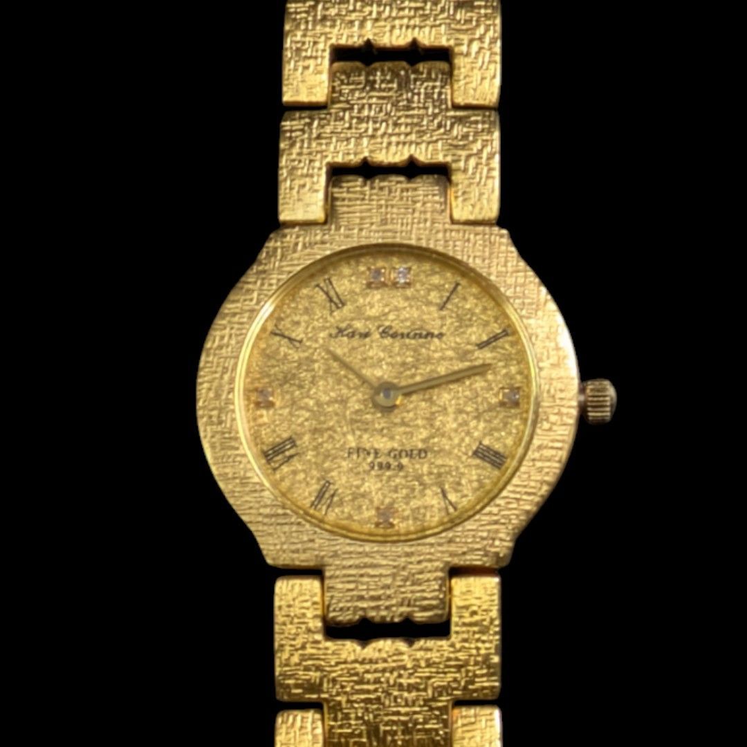 未使用品】Hari Corinne 腕時計 FINE GOLD DIAL 999.9 ペアウオッチ