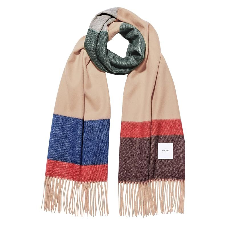 彡 matti totti モダン ベージュ カシミヤ ストール カシミア 大判 厚手 レディース チェック柄 チェック 100 女性 ロング リバーシブル カシミヤストール カシミアストール ギフト プレゼント B 0014 42 1