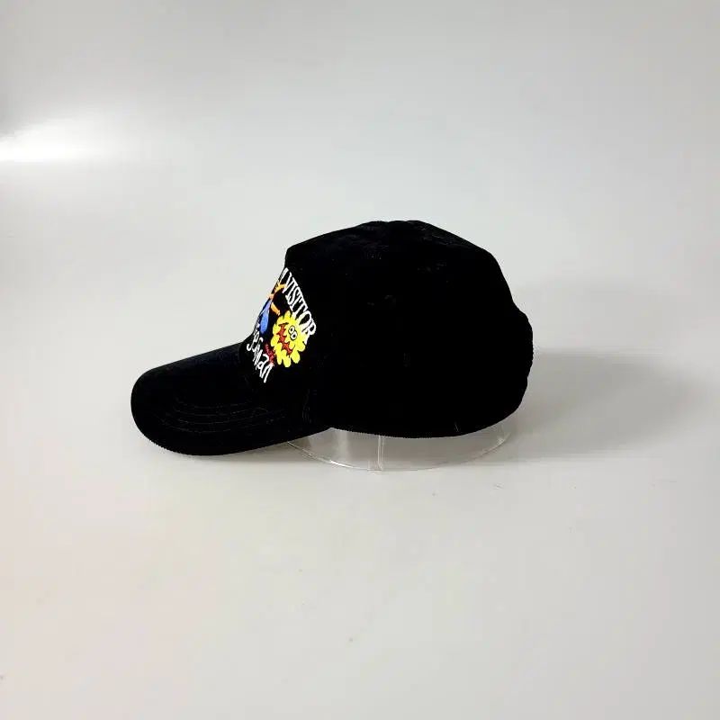 THE MUSEUM VISITOR X jon burgerman ペインテッド ピザ アンド ポーク コーデュロイ ベースボールキャップ ブラウン