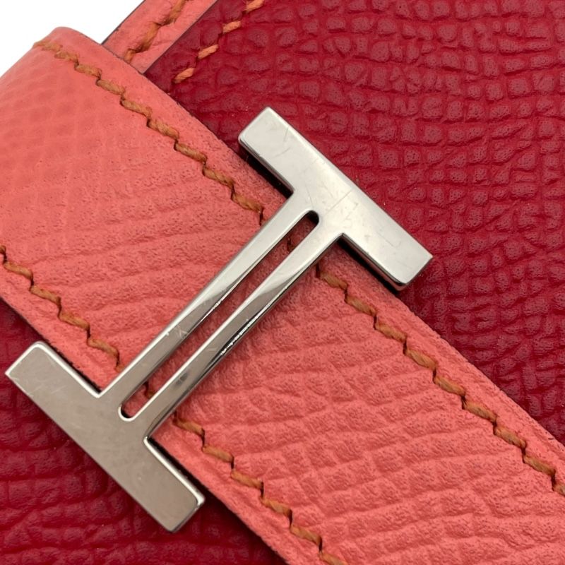  エルメス HERMES ベアンスフレ ヴェルソ Q刻 ルージュカザック フラミンゴ SV金具 エプソン レディース 二つ折り財布 その他 小物