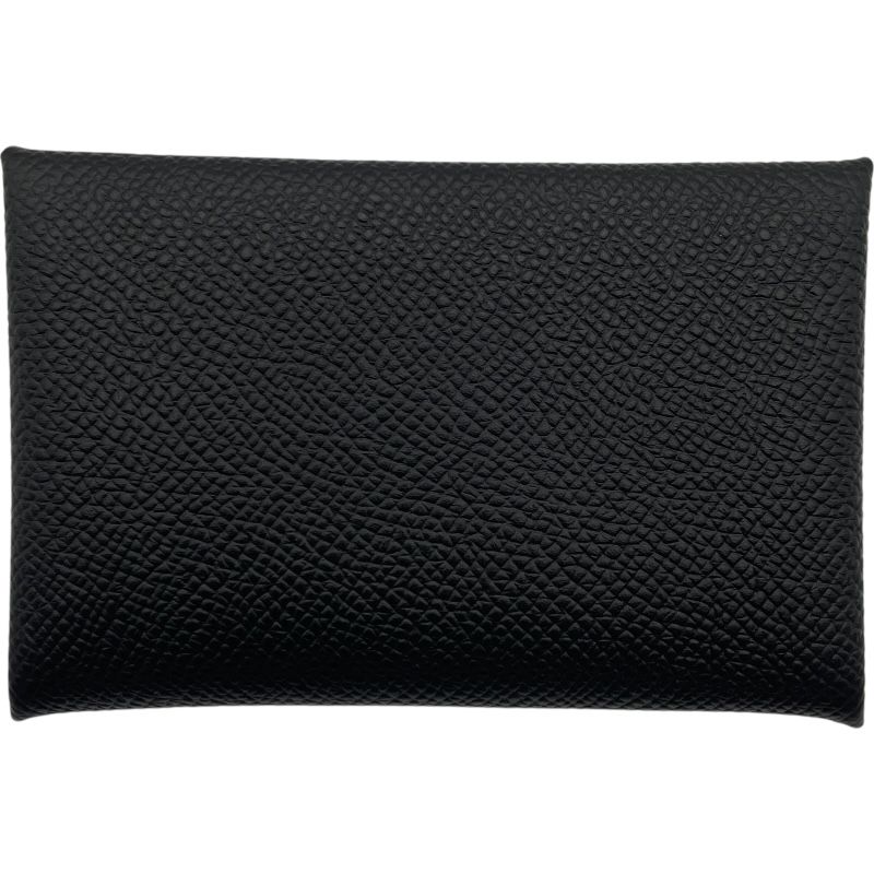 エルメス HERMES カルヴィ W刻 ブラック SV金具 エプソン メンズ カードケース