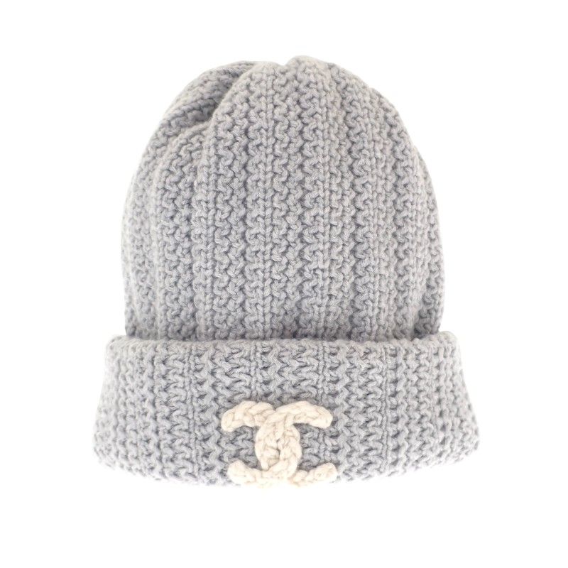 シャネル CHANEL ココマーク ニット帽 AA9341 ニットキャップ カシミヤ