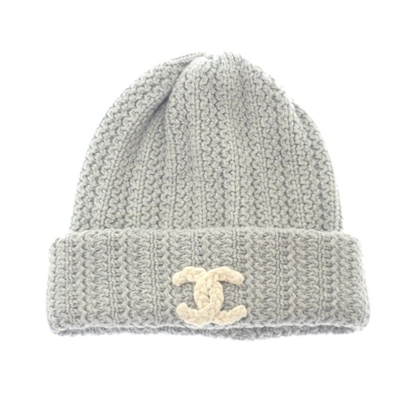 シャネル CHANEL ココマーク ニット帽 AA9341 ニットキャップ カシミヤ