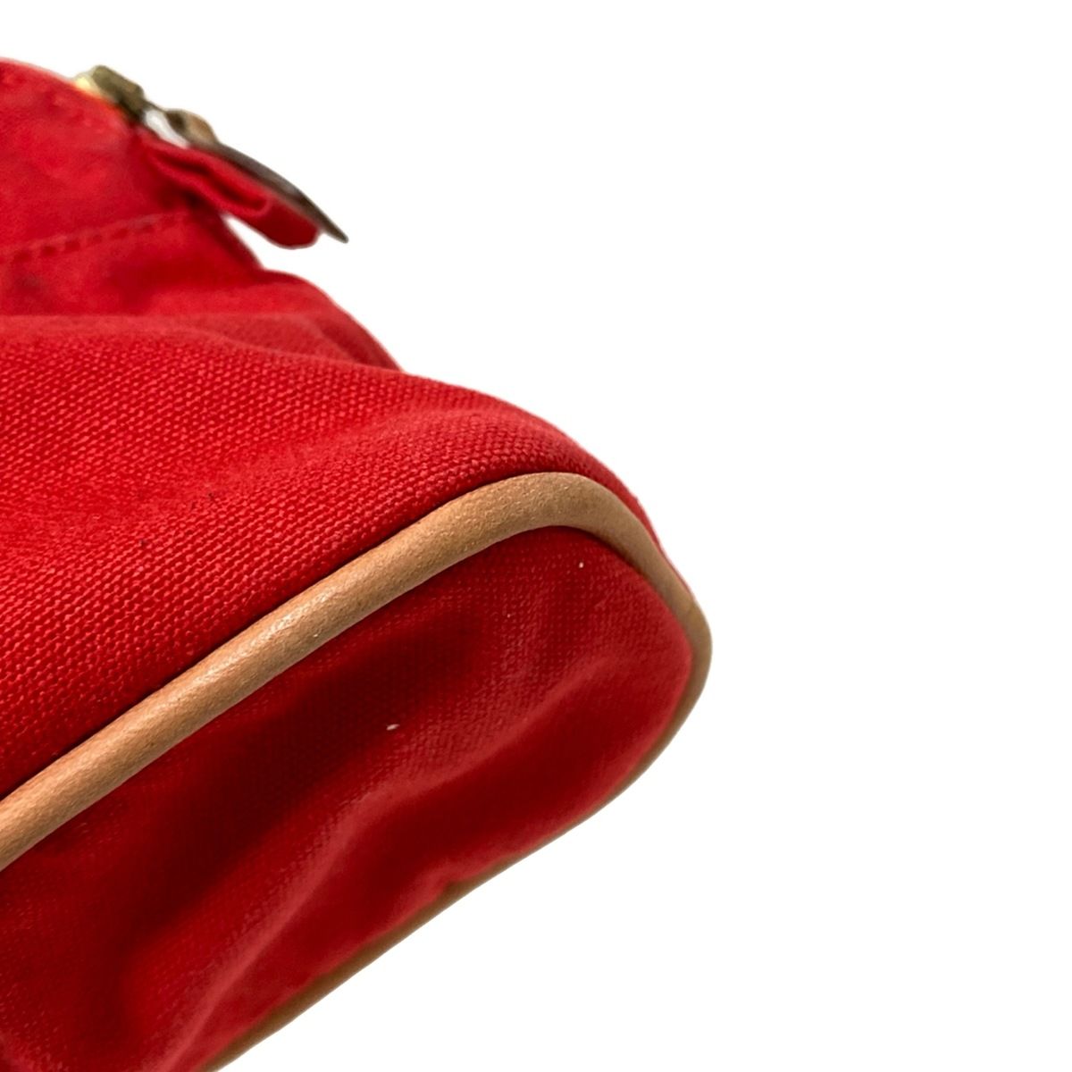  HERMES エルメス ポーチ ボリードポーチ20 レッド×ライトブラウン レザー ポーチ バッグ