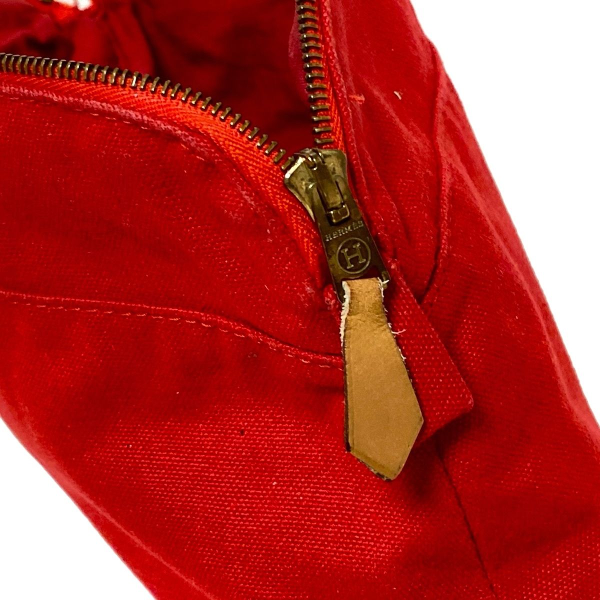 レッド×ライトブラウン レザー