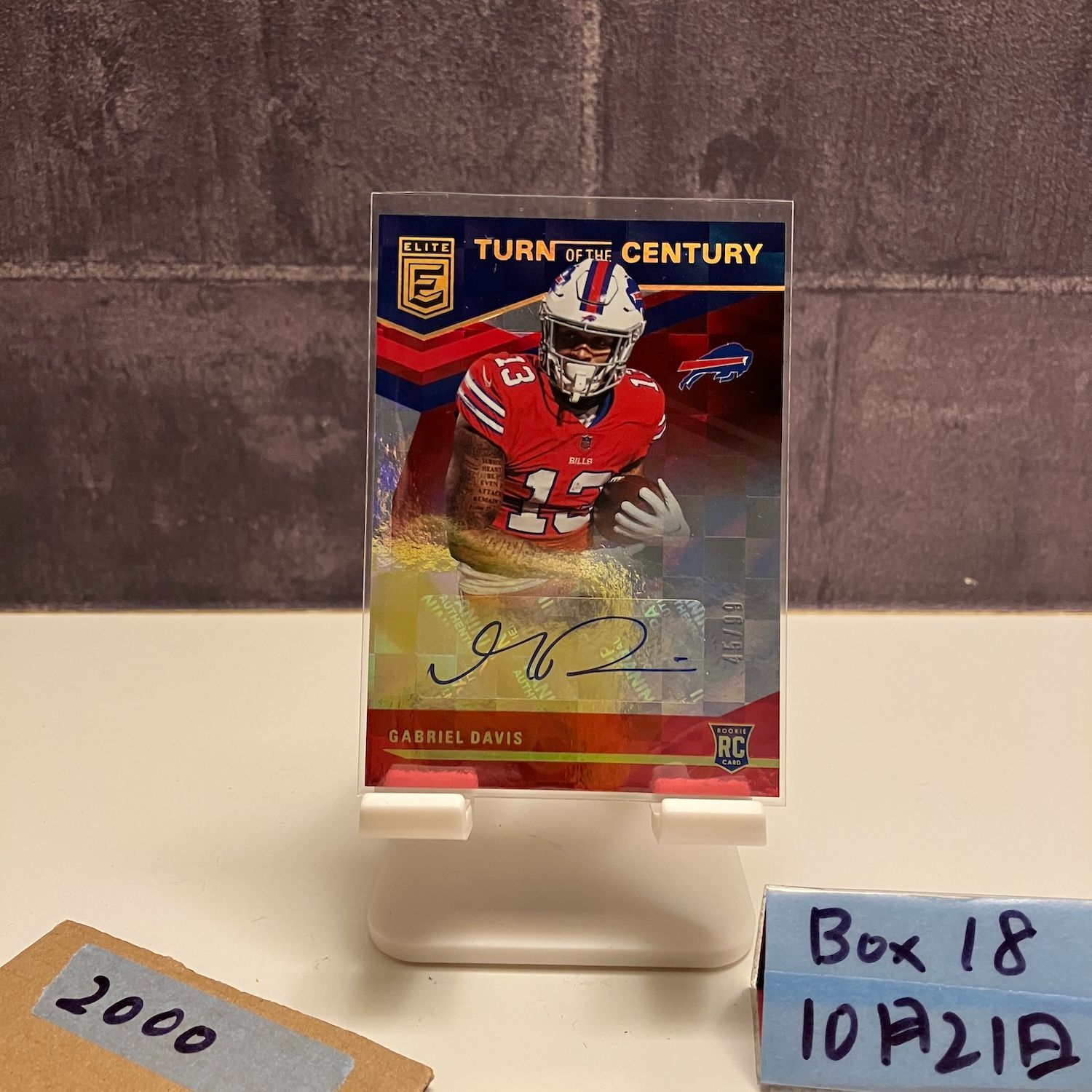 2020 Panini Chronicles Donruss Elite Gabriel Davis 45/99 直筆