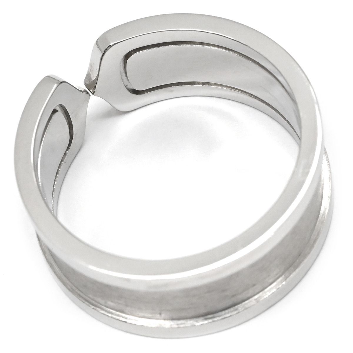 カルティエ Cartier リング 指輪 C 2リング LM ホワイトゴールド 64 JP 24 Cドゥ 2 750 18 K 18金 22 5号