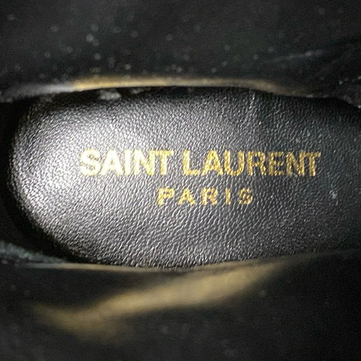  SAINT LAURENT PARIS サンローランパリ ショートブーツ 35 1 2 レディース - 黒 ブーティ ブーツ