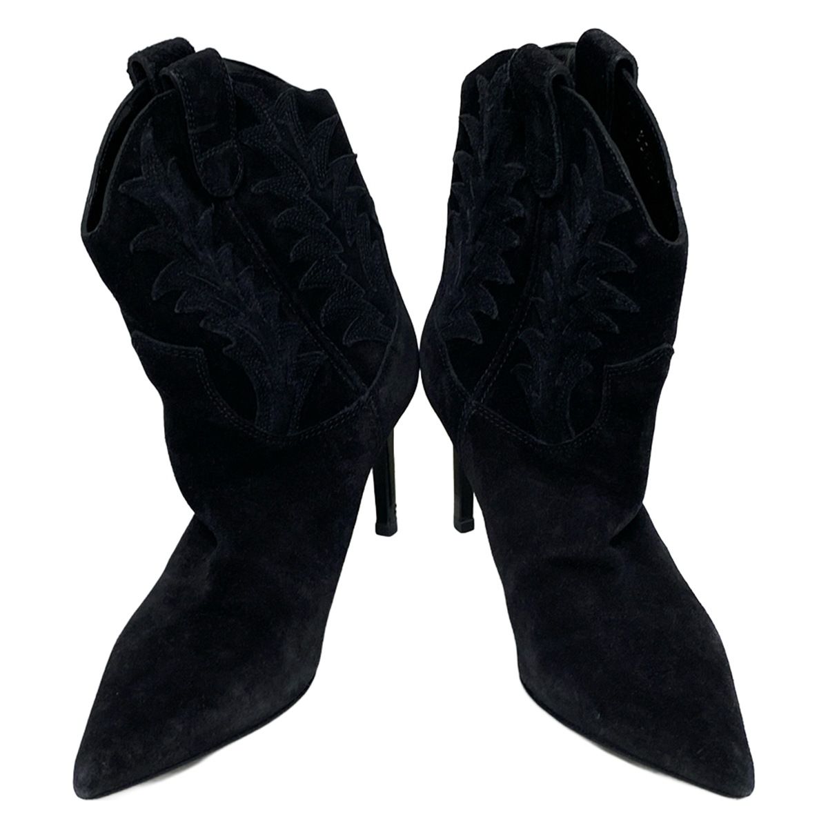 SAINT LAURENT PARIS サンローランパリ ショートブーツ 35 1 2 レディース - 黒