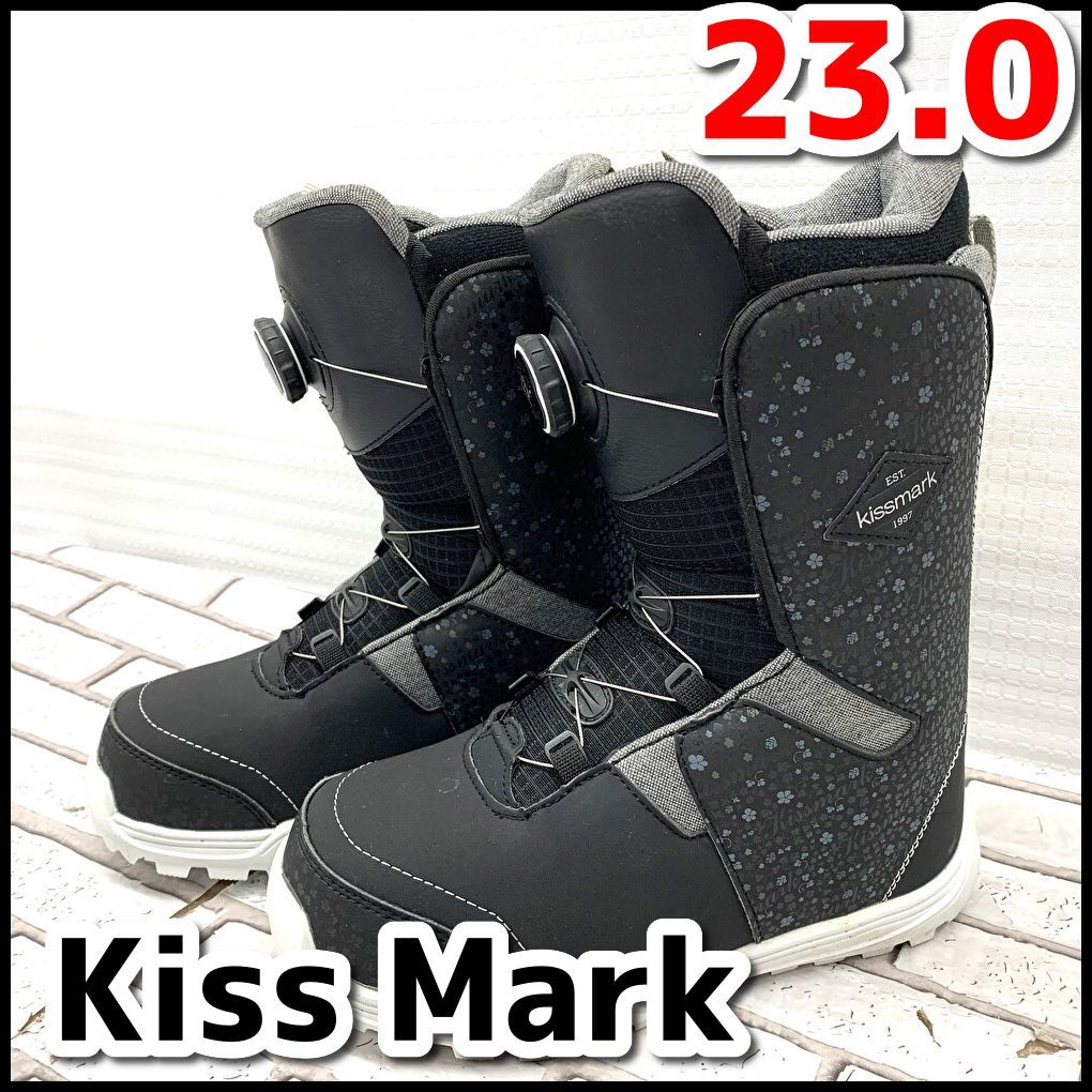 Kiss Mark キスマーク スノーボードブーツ 23.0㎝ ブラックカラー 小花