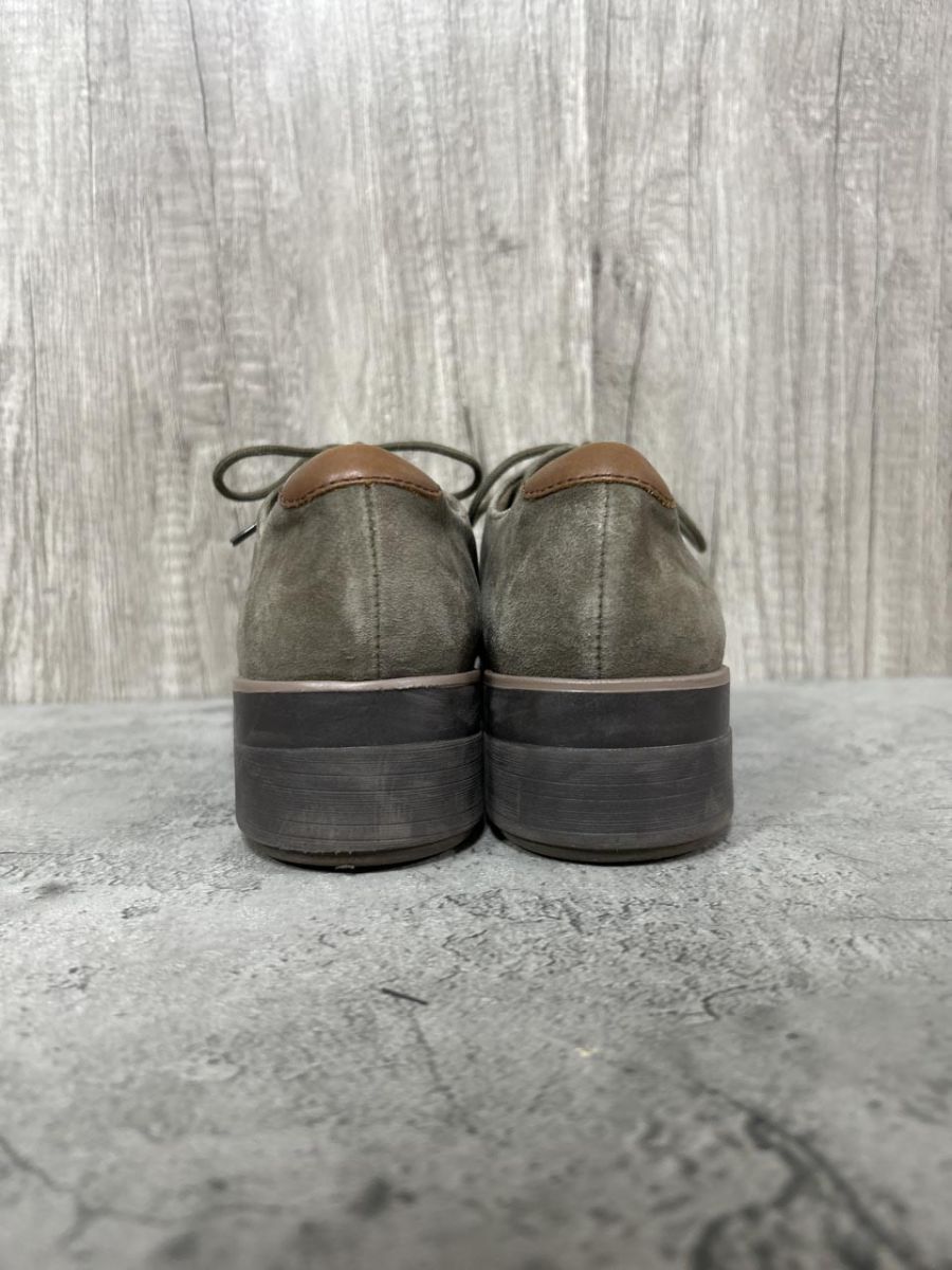  clarks クラークス スエード シャリンレース シューズ size 37 1 2 ダークオリーブ レディース その他 靴