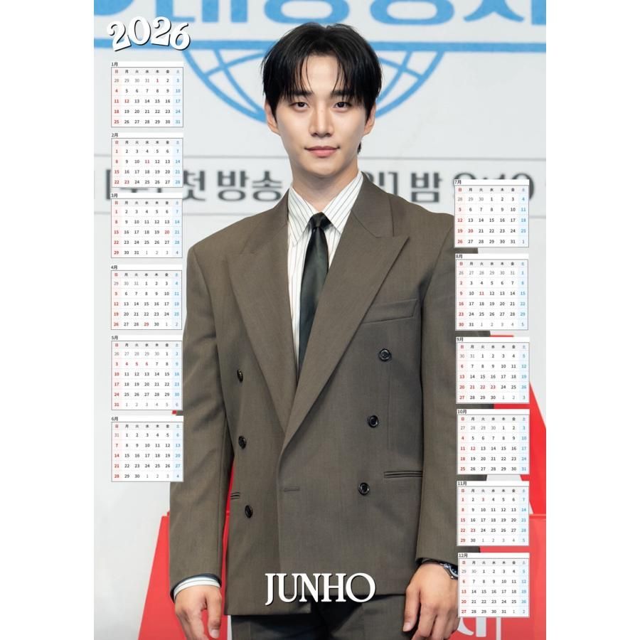 2PM　ジュノ⑻ ジュノ 2PM 2026 ラミネート カレンダー A4サイズ 韓流 グッズ fx058