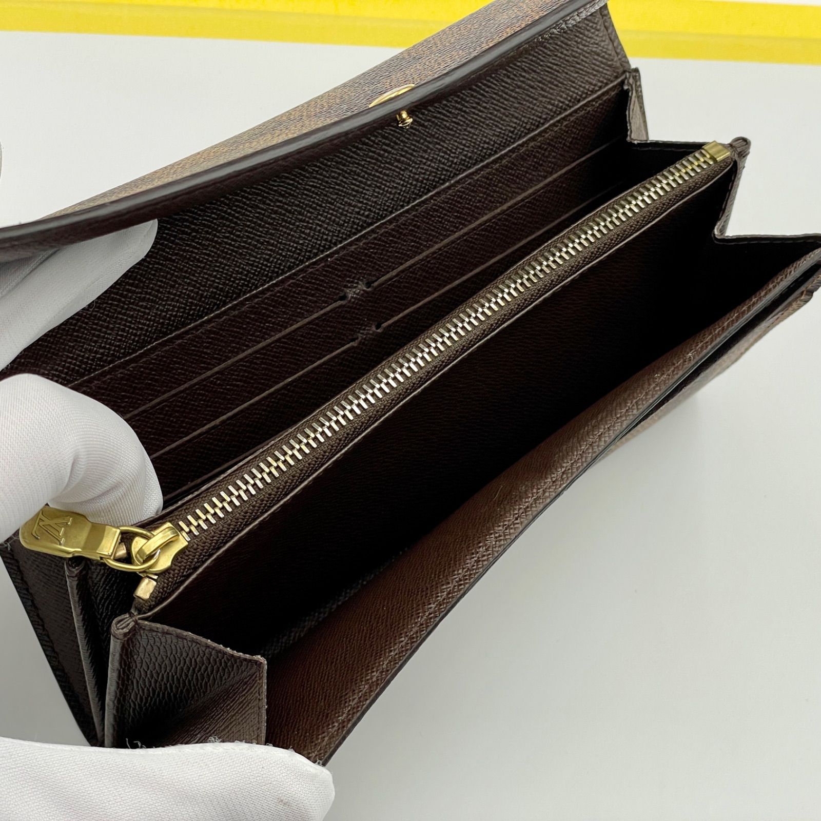 ルイヴィトン 長財布 ダミエ ポルトフォイユサラ 茶 N61734 R762 Louis Vuitton ルイヴィトン / ダミエ / ポルトフォイユ サラ / エベヌ