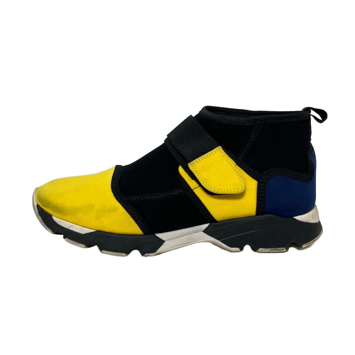 MARNI マルニ シューズ 38 レディース 黒 イエロー ダークネイビー インソール取外し可