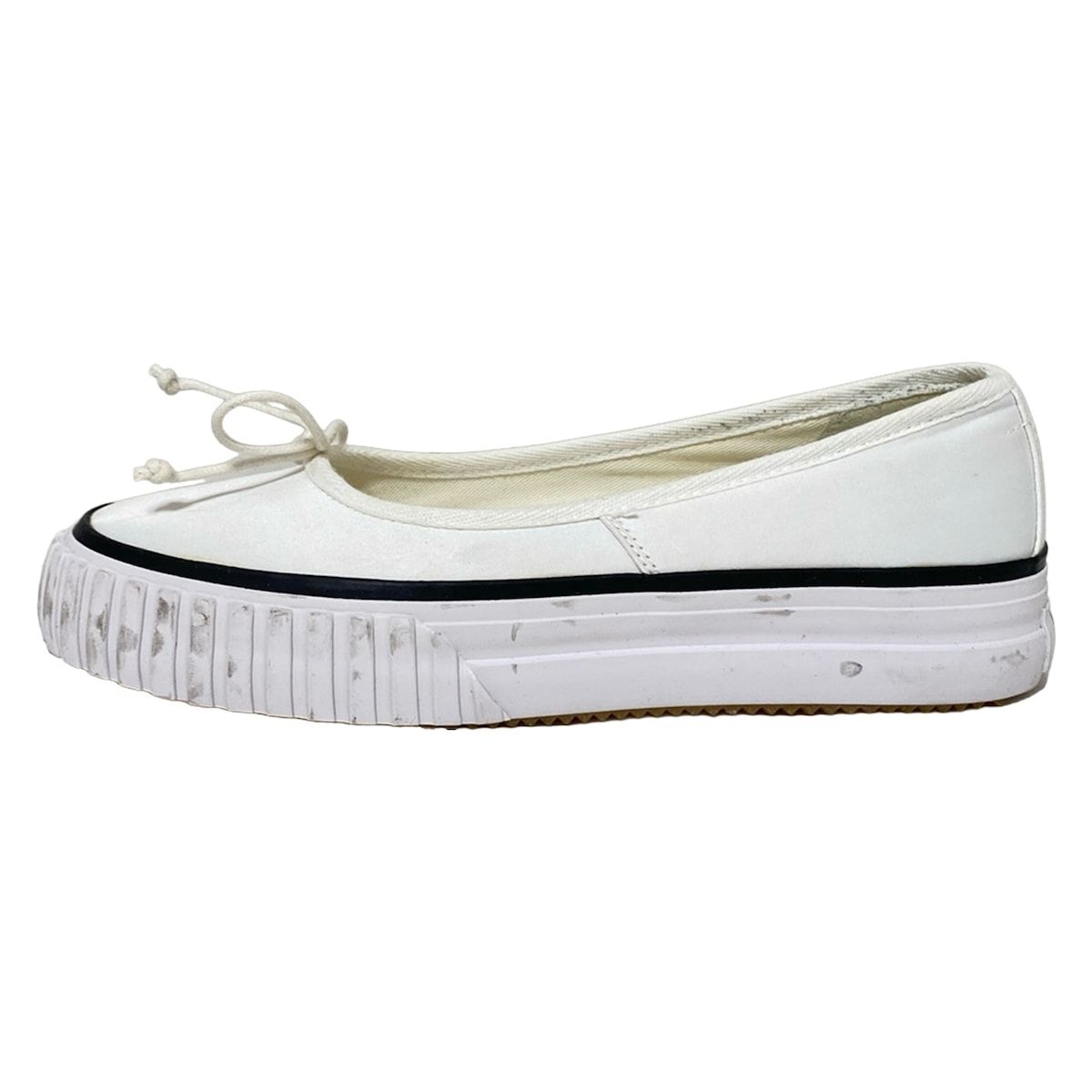 MM 6 エムエムシックス フラットシューズ 38 レディース 白 黒