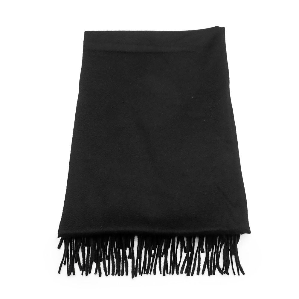 ルイヴィトン ロゴ カシミア ストール 大判 マフラー ユニセックス ブラック フリンジ