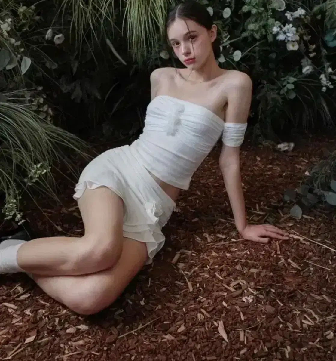 DRYROSE トリプル フラワー トップス アイボリー