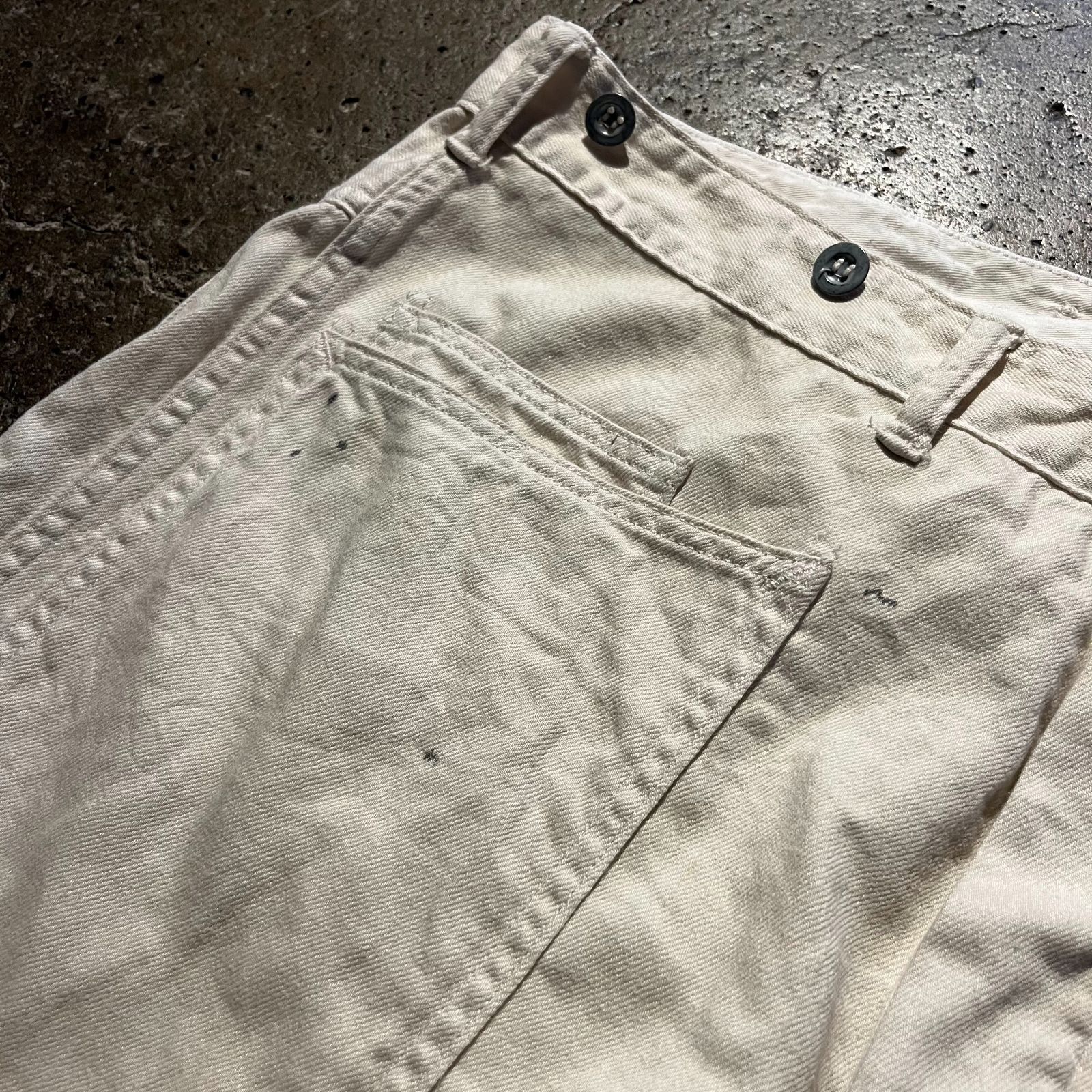 RRL ダブルニー ダックパンツ ペインターパンツ ベージュ ペンキ加工