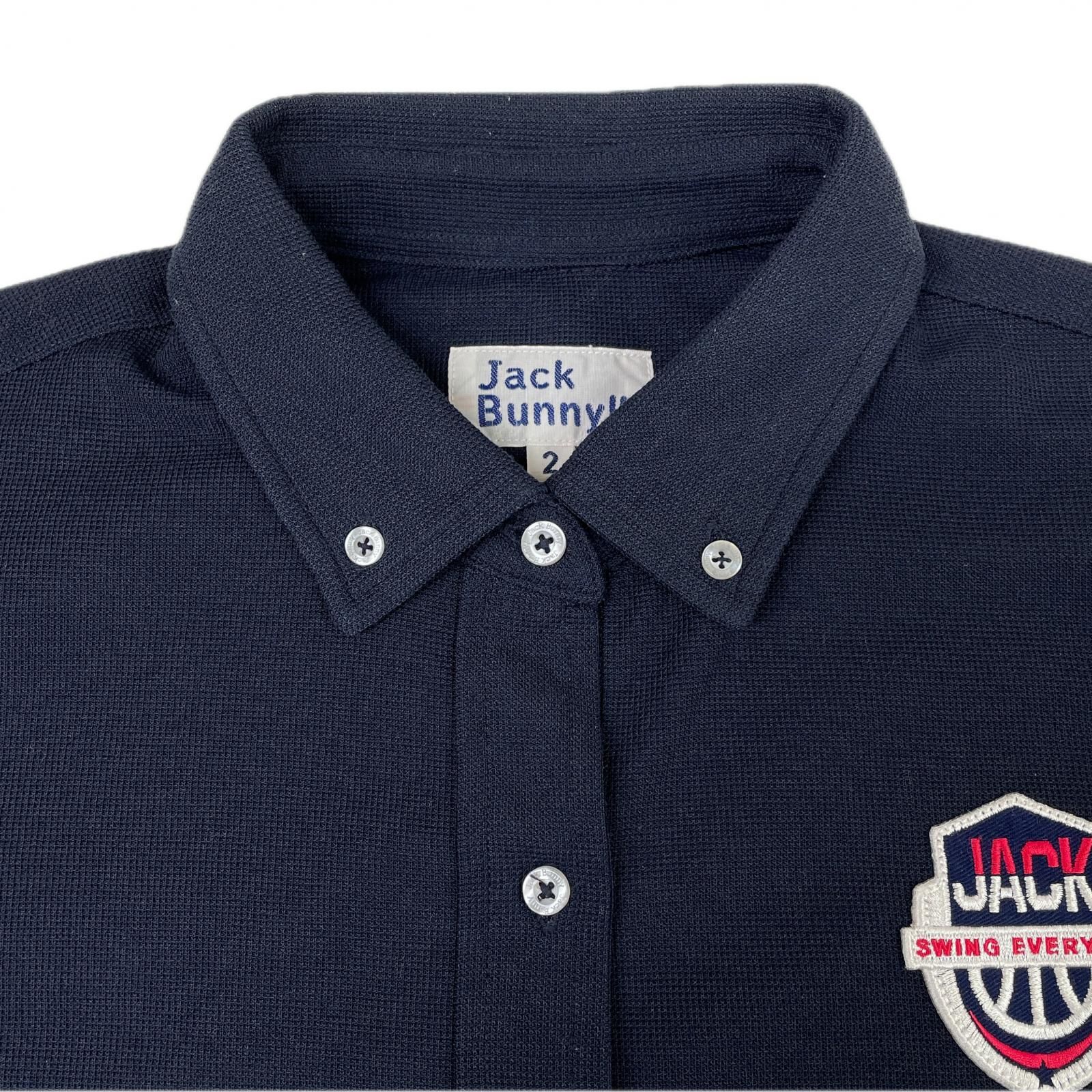 Jack Bunny!! ネイビー ポロシャツ L新品タグ付き 中古 レディース ジャックバニー Jack Bunny!! 長袖ポロシャツ 2(L
