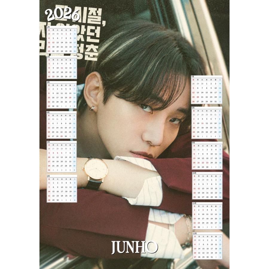ジュノ2PM 2026 ラミネート カレンダー はがきサイズ 韓流 グッズ