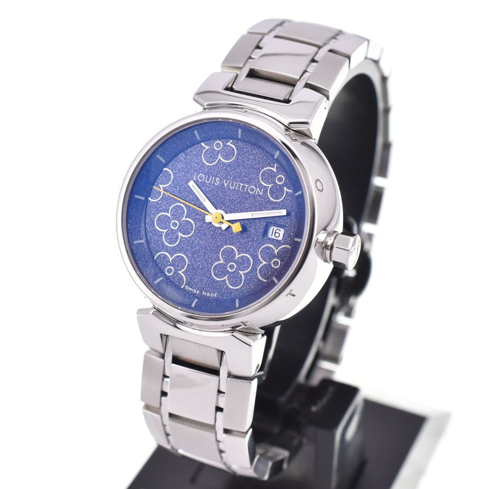 ルイ ヴィトン LOUIS VUITTON Q 121 B 2 タンブール デイト クォーツ レディース 内箱 保証書付き D 144522