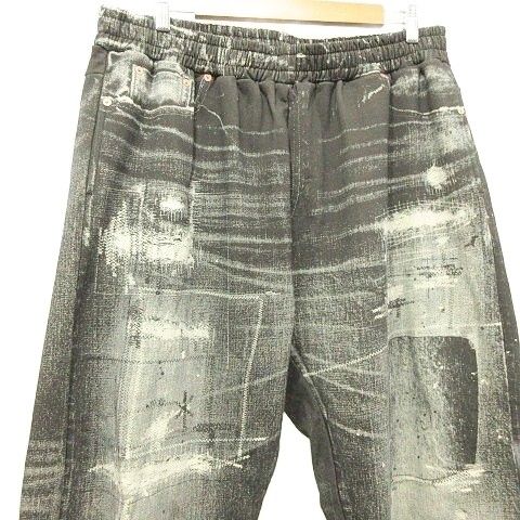 SAPEur サプール Lot.5550XX 転写 スウェットパンツ　BLACK サプール SAPEur 美品 Lot.5550XX SWEAT PANTS デニム転写 スウェット