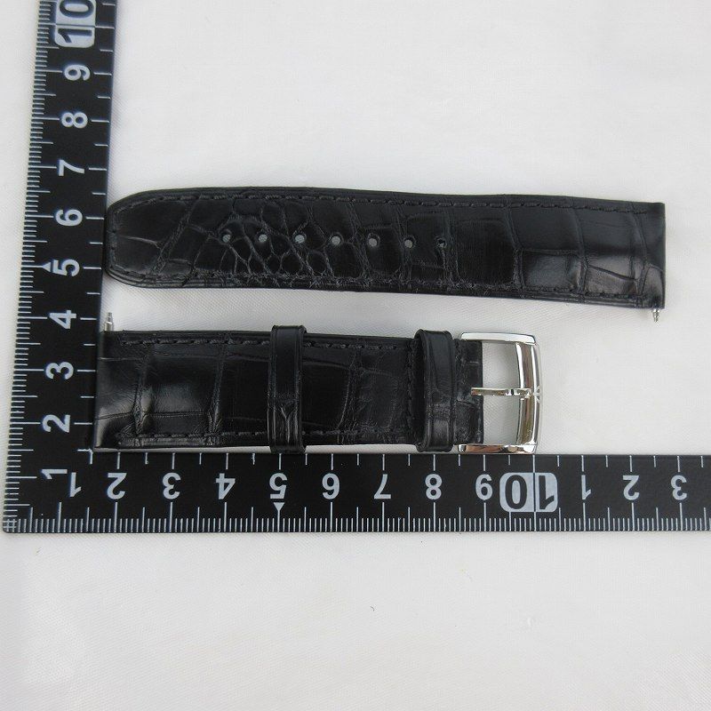 【希少/美品】ボームアンドメルシー 純正 20mm クロコ レザー ベルト 紺 時計バンド プレミアムクロコ ブラック | 時計バンド | バンビ公式