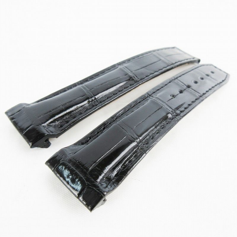 オメガ OMEGA 純正 革ベルト 腕時計 アリゲーター クロコ シャイニー