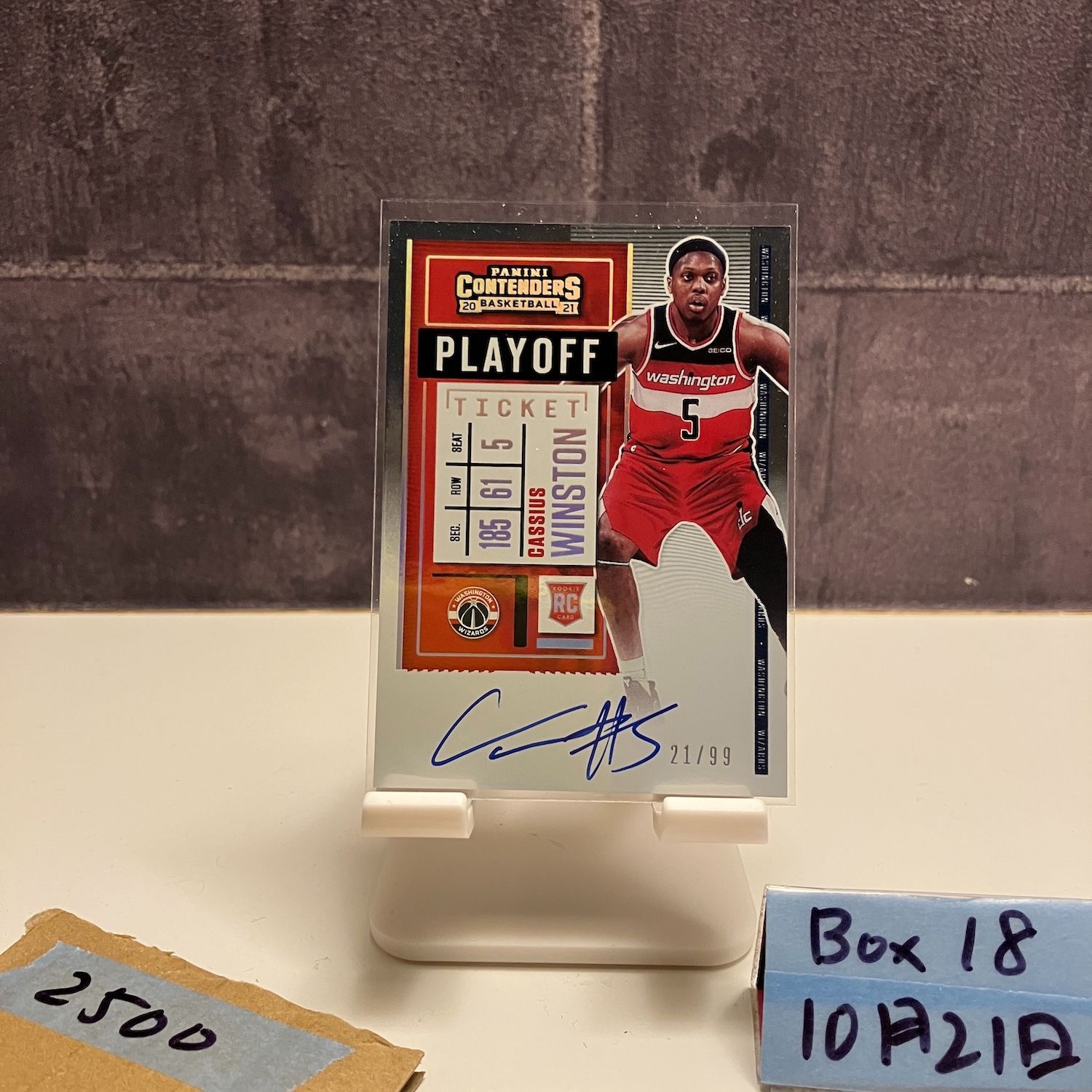 2020-21 Panini Contenders Cassius Winston 21/99 直筆サインカード