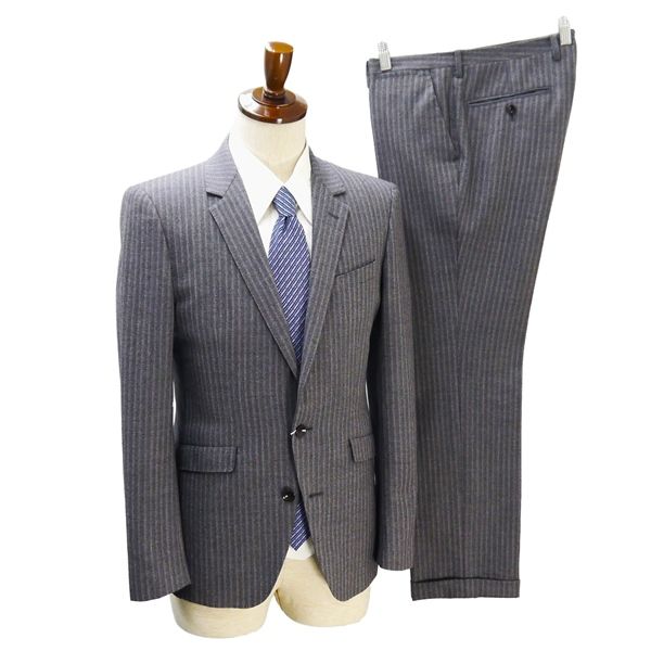 スーツセレクト　グレー ストライプジャケット 二つボタン スーツセレクト グレー ストライプジャケット 二つボタン スーツ