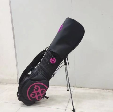ゴルフ スタンドキャディバッグ ブラック×ピンク セール品☆ ジーフォア キャディバッグ スタンドバッグ ブラック黒