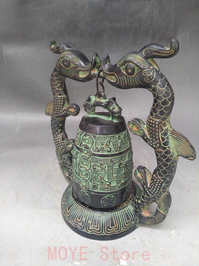 青銅器 双竜編鐘 楽器曽侯乙編鐘 装飾品 現代工芸品 美術品 置物gy1216