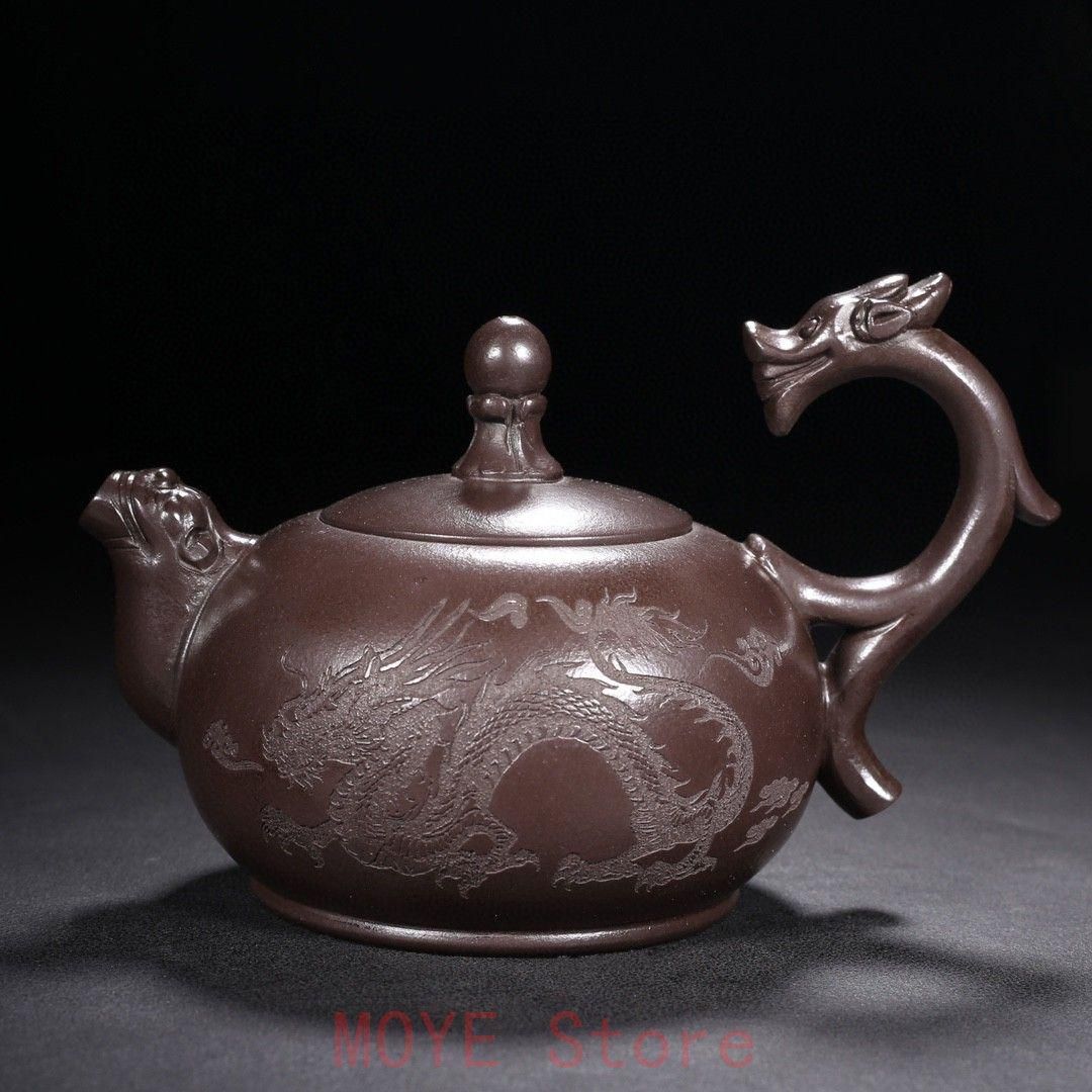 中国宜興 紫砂壷 茶壷 原鉱紫泥 遊竜戯珠紫砂壷gy 1216