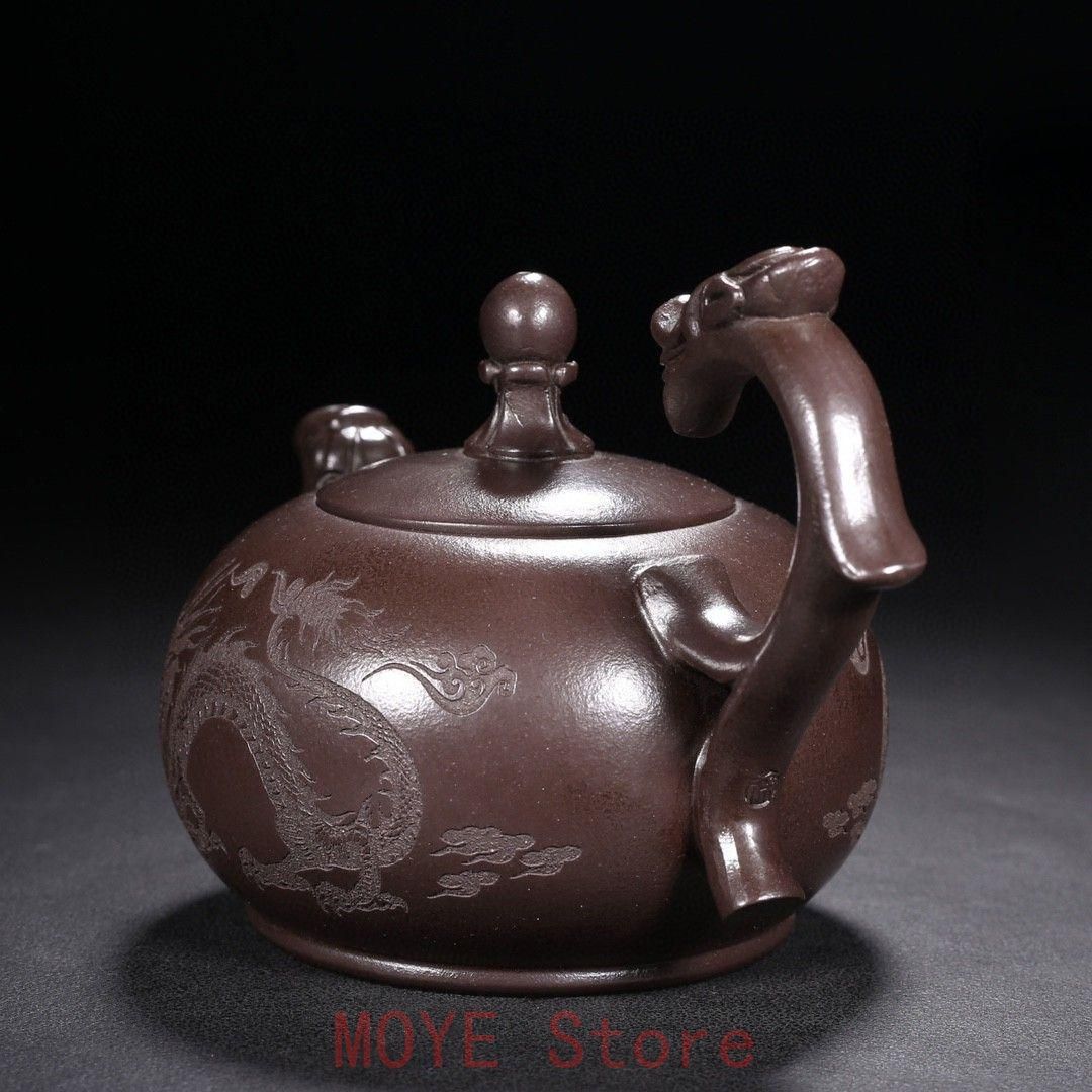 中国宜興 紫砂壷 茶壷 配送 原鉱紫泥 遊竜戯珠紫砂壷gy1216