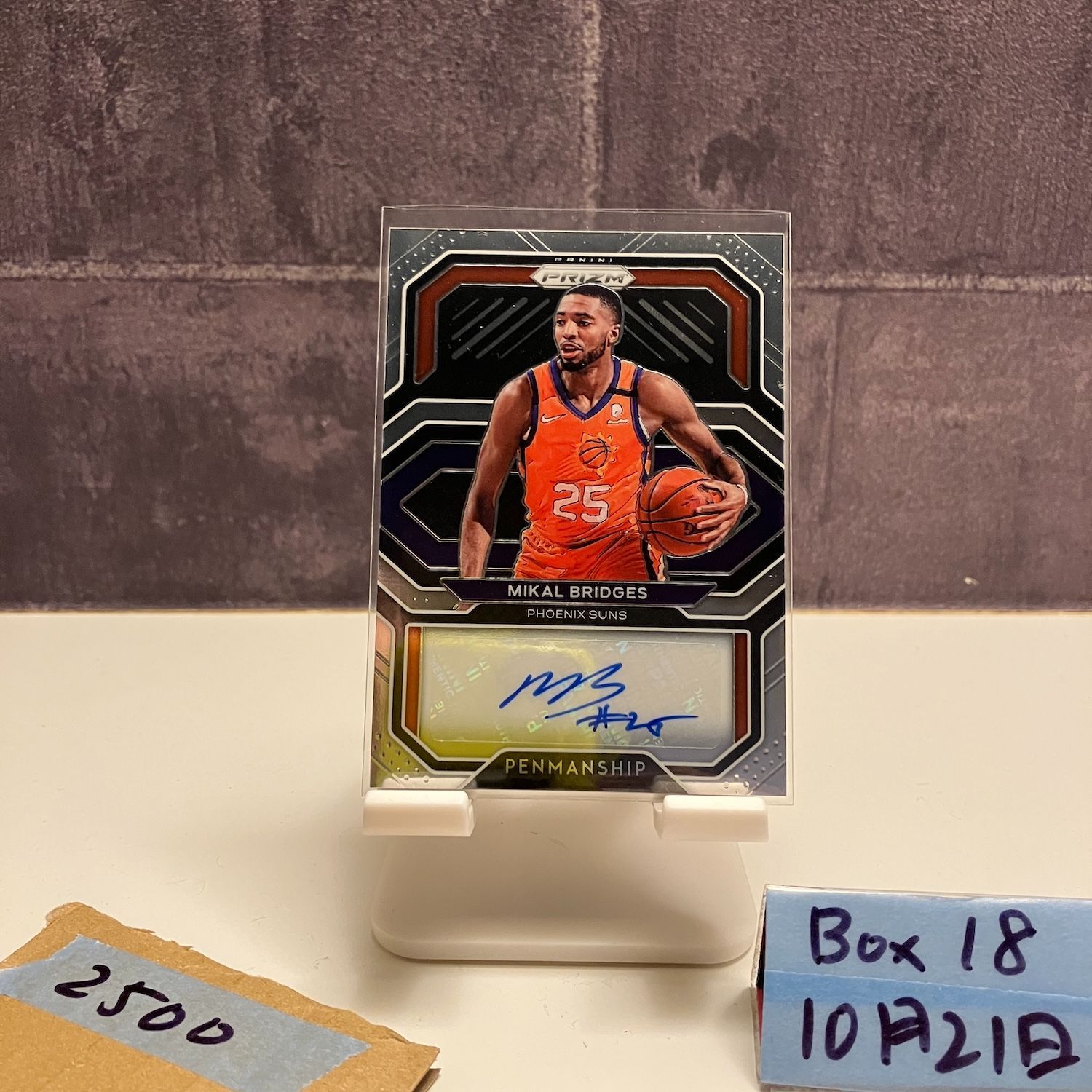 2020-21 Panini Prizm Mikal Bridges 直筆サインカード PHOENIX SUNS