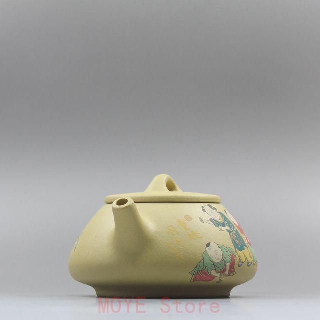 紫砂壷 泥絵景舟石瓢壺 急須 煎茶道具 置物gy 1216