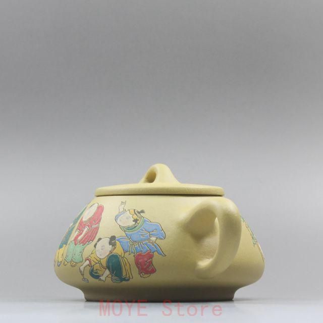 紫砂壷 泥絵景舟石瓢壺 急須 煎茶道具 オファー 工芸品 美術品 置物