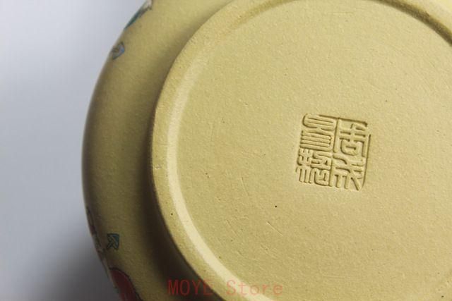 紫砂壷 泥絵景舟石瓢壺 急須 煎茶道具 工芸品 美術品 置物gy1216