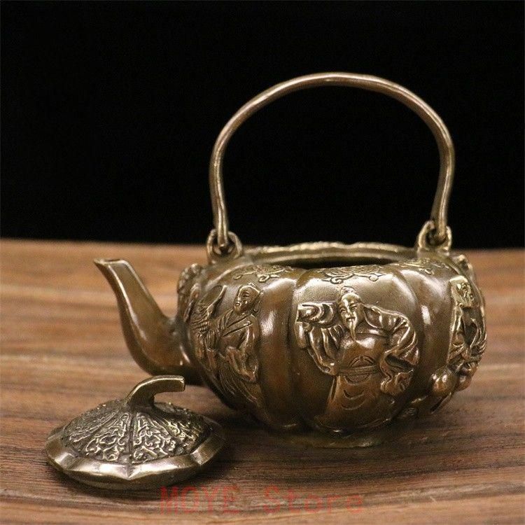  かぼちゃ急須 装飾品 置物gy 1216 金属工芸 工芸品