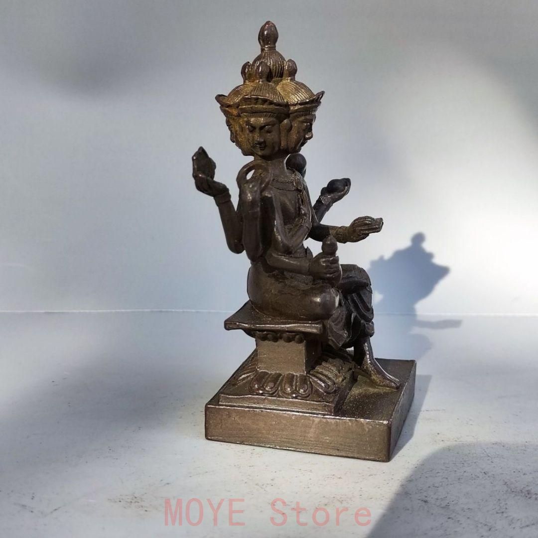 銅器  仏像 風水グッズ  小物 装飾品 彫刻 工芸品 古美術品 置物 四面仏 神像 風水 置物 装飾品 現代工芸品美術品 置物gy1216 - メルカリ