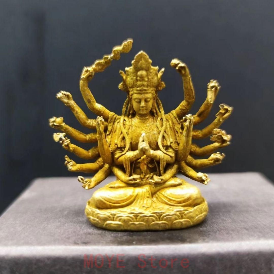 銅器 準提菩薩仏像 置物 仏像 彫刻 開運 風水 仏教美術gy1216 - メルカリ