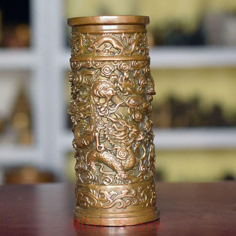  九龍 香筒 装飾品 現代 置物gy 1216 金属工芸 工芸品