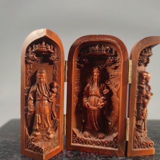 レリーフ福禄寿三開き箱 開運 仏像 鎮宅辟邪 置物gy1216 - メルカリ