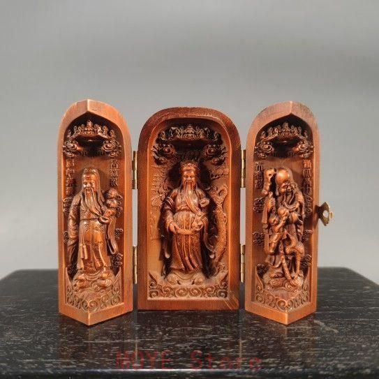 レリーフ福禄寿三開き箱 開運 仏像 鎮宅辟邪 置物gy1216 - メルカリ