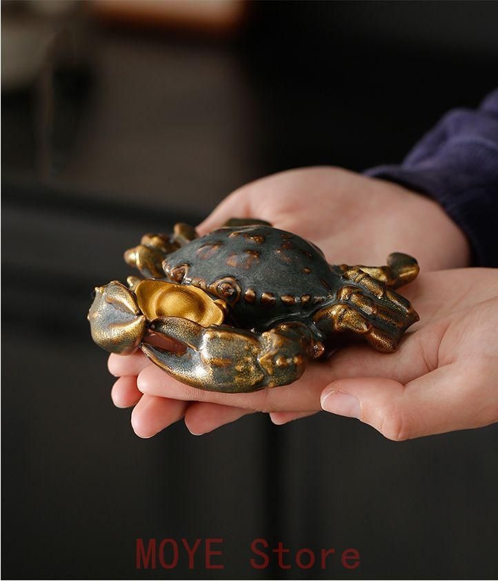 茶道具 香道具 蓋置 置物 カニ 陶磁器 装飾品 現代工芸品美術品 置物