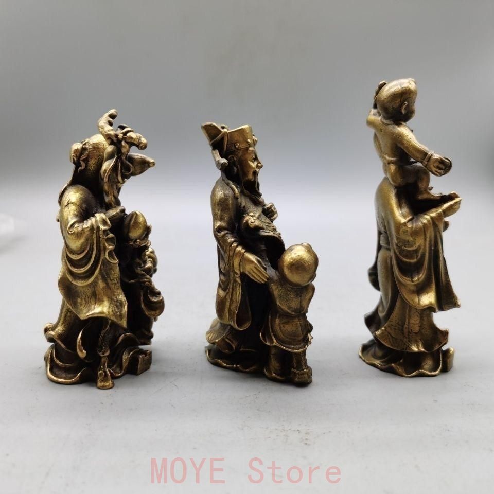 銅器 銅製品 鎮宅辟邪 開運風水 招財 福禄寿三つ星 置物 工芸品 装飾